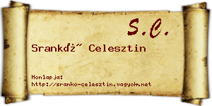 Srankó Celesztin névjegykártya